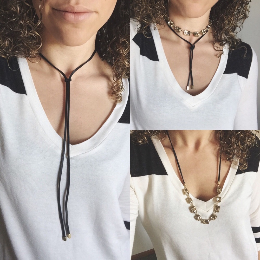 Versatile Reese‎ Necklace 3-in-1 Genuine Leather Choker